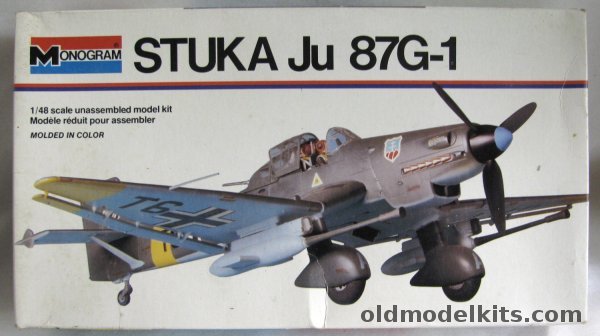 Monogram 1/48 Stuka Ju-87 G-1 Rudel - White Box Issue, 6840 plastic model kit